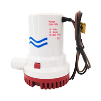Pompe de cale à courant continu marine ISURE MARINE 12V 1500GPH 2000GPH de haute qualité pour VR et yachts
