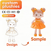 Poupée en peluche personnalisée pour fille, figurine humaine douce, peluche rembourrée, vente en gros, OEM, ODM, logo personnalisé, jouet pour enfants, cadeaux pour enfants