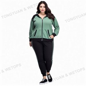 Conjunto de Dos Piezas de Talla Grande para Mujer Fall Down 8XL, Ropa de Talla Grande para Mujer 2025, Conjuntos de Dos Piezas para Mujer, Trajes Deportivos de Dos Piezas para Chicas - Product Image 4