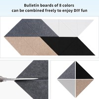 Tableau d'affichage mural en feutre DIY, lot de 8 panneaux de présentation pour mémos, pour la décoration murale de la maison