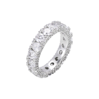 Bagues de fiançailles Kirin en argent sterling 925 véritable, plaquées rhodium, avec pierre en forme de goutte, style tennis, OEM ODM