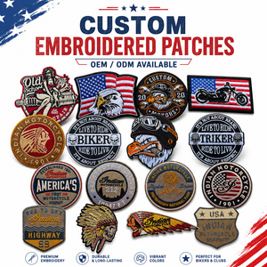 Set de Parches Retro para Motociclistas, Estilo Clásico 2020, Live to Ride America Highway 99, Bordados para <span class=keywords><strong>Coser</strong></span> - Product Image 1