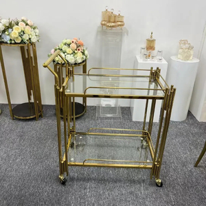 Chariot utilitaire d'hôtel d'acier inoxydable chariot polyvalent de service de boisson de KTV chariot de barre avec le support de verre de casier <span class=keywords><strong>à</strong></span> <span class=keywords><strong>vin</strong></span> - Product Image 2
