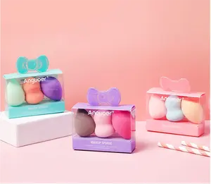 Tùy Chỉnh Beauty Makeup Sponge Set Công Cụ Trang Điểm Đầy Màu Sắc Mini Trang Điểm Sponge