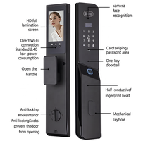 Harga Pabrik Vertexis Smart Lock 3D Face Unlock Fingerprint Tuya WiFi Cloud Kamera Terintegrasi Aluminium Alloy Tanpa Kunci untuk Kayu