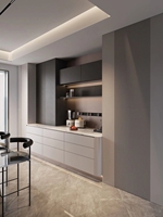 Aparador, Mueble Moderno con Acabado Brillante y Luces LED, Vitrina para Sala de Estar o Comedor