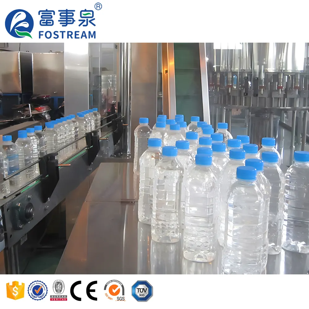 CGF 8-8-3 serisi 3000BPH 3-IN-1 monoblok plastik PET şişe su Rinser dolgu Capper