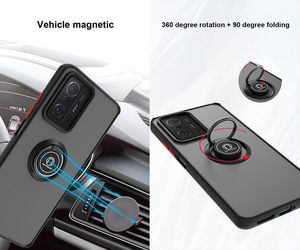 Mỏng TPU Nhựa Nhẫn Chủ Chân Đế Điện Thoại Di Động Trường Hợp Đối Với Oppo A5 Pro 5G <span class=keywords><strong>2025</strong></span> Khói Mờ Chống Sốc Cover Quay Lại - Product Image 4