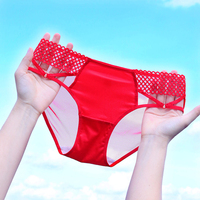 Culottes taille basse en soie glacée pour femmes, légères, respirantes, en maille sans couture, confortables, avec dentelle, douces et élégantes