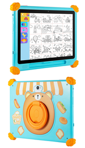 Tablette PC Android 15 10,1 pouces double SIM Wi-Fi pour enfants, 6 Go + 128 Go, écran IPS antichoc et respectueux des yeux, motif dessin animé – Cadeau abordable - Product Image 3