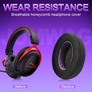 Pour <span class=keywords><strong>HyperX</strong></span> extrêmement inconnu C1oud Hurricane 2 cache-oreilles Kingston Hurricane 3 housse de casque <span class=keywords><strong>Alpha</strong></span> S oreillettes mousse à mémoire - Product Image 5