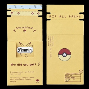 Paquete de Tarjetas de Papel Ecológicas Personalizadas con Diseño de <span class=keywords><strong>Anime</strong></span>, Impresión de Logotipo, Tarjetas Coleccionables de Pokémon, Sobre para Tarjetas de Juego - Product Image 4