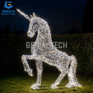 SGML30 Outdoor Shopping Mall <b>Light</b> Decoration IP65 Twinkle 3D Unicorn <b>Motif</b> <b>Light</b> for Holiday - Product Image 1