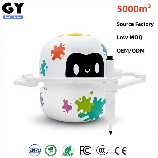 Drawing Robot for Kids 8-12 Educational Learning Toy 150 Cards Erasable Board 12 Crayons Unisex Plastic Birthday Gift