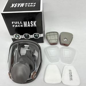 공장 재사용 가능 실리콘 방진 가스 6800DIN 전면 마스크 키트 호흡기 세트 활성탄 필터 호기 안전 마스크 - Product Image 5