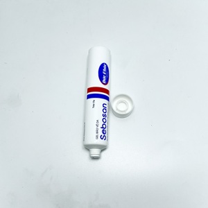 Tube cosmétique en plastique PE blanc avec bouchon à vis doré, emballage pour crème - Product Image 6