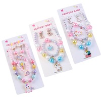 Großhandel Neues Vergoldetes Cartoon-Einhorn-Anhänger Perlen-Charm-Armband Kinder Niedliches Regenbogen-Schmuckset