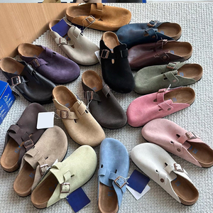 Chaussons en liège Birken à bout fermé unisexe <span class=keywords><strong>Boston</strong></span> |   Chaussures allemandes formées à chaud |   Birkenstocks en cuir de vachette de qualité supérieure, fabrication OEM disponible - Product Image 2