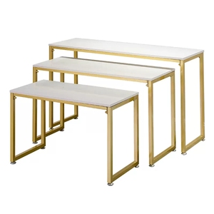 Mesa de anidación para <span class=keywords><strong>tienda</strong></span> de ropa, mesa de exhibición de zapatos a la moda, estante de almacenamiento de bolso, escaparate de bolsa de <span class=keywords><strong>tienda</strong></span> de ropa - Product Image 1