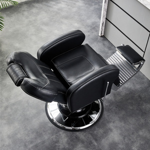 Silla de Barbero Negra de Alta Calidad, Silla de Salón de Belleza, Muebles para Peluquería con Altura Ajustable en Venta - Product Image 2