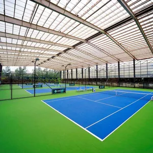 100% matériau PVC vierge couleur de court de tennis de sol d'intérieur personnalisée
