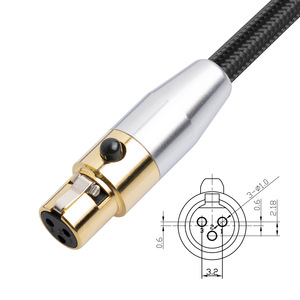 <span class=keywords><strong>Cable</strong></span> Mini XLR Hembra de 3 Núcleos de 1m para Tarjeta de Sonido en Vivo, Cámara, Altavoz de Coche, Monitor de Ordenador, Conductor de Cobre, PVC - Product Image 5