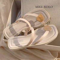 XIXITIAO sandales femme de haute qualité pantoufle à la mode chaussures plates diapositives chaussures d'été appartements femmes fantaisie sandales pour dames