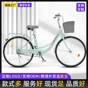 Vélo de ville Fenghuang, cadre en acier de 20 pouces, panier avant, blanc, vélo urbain pour femmes - Product Image 5