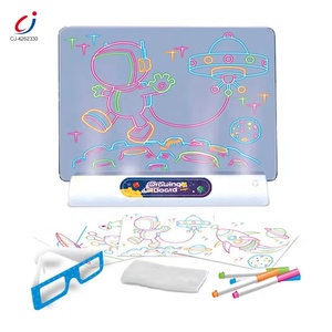 Chengji planche à dessin fluorescente jouet éducatif stylo coloré peinture graffiti jeu <span class=keywords><strong>espace</strong></span> 3d tapis magique éclairer tapis de dessin - Product Image 1