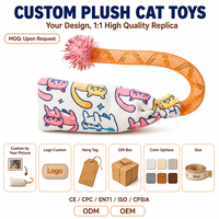 Jouet pour chat Candy Webmaster en peluche imprimée avec papier froissé intégré, clochette, balle rétractable très élastique en fil doré, pour usage intérieur
