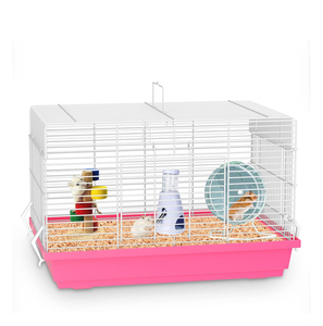 Luxury Large Portable Hamster Cage with Stainless Steel & Iron <b>Frame</b> Solid Pattern Breathable Design for Small Animals - Product Image 1