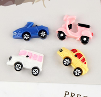 100 pièces Simulation mignon voiture Flatback Cabochon bricolage artisanat Scrapbooking Fit téléphone résine décoration accessoires Slime breloques