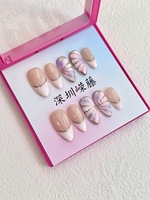 Faux ongles en gel à presser éclaircissants de designer, couvrance totale, fabricant