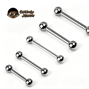 Popolare Gioiello per il Corpo in Titanio Grado Impiantabile, <span class=keywords><strong>Barbell</strong></span> Dritto per <span class=keywords><strong>Piercing</strong></span> all'Orecchio con Filettatura Interna, <span class=keywords><strong>Barbell</strong></span> di Grado Industriale - Product Image 1
