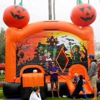 Maison de rebond gonflable géante en plein air commerciale citrouille halloween thème moonwalk sautant château gonflable pour enfants adultes fête