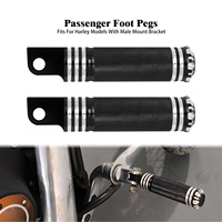 Repose-pieds de moto CNC avant et arrière, pédales noires/chromées pour Harley Touring Sportster Softail Dyna XL 883 1200