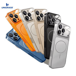 UNIGRACE Nuova Cover Posteriore in Vetro AG Satinato con Pellicola per Obiettivo per IPhone 17 Custodia Magnetica per Cellulare per IPhone 15 16 17 Pro Max - Product Image 2