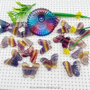 Ingrosso Cristallo bramoso 3.5cm Farfalla fluorite in cristallo naturale artigianale arcobaleno fluorite farfalla per la decorazione domestica e regalo - Product Image 5