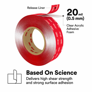 Ruban adhésif acrylique double face transparent 3M 4905 avec <span class=keywords><strong>film</strong></span> de protection en PE pour portes vitrées/panneaux de toit - Product Image 2