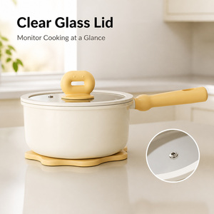 Pot à lait pour bébé de qualité supérieure <span class=keywords><strong>sans</strong></span> PFOA avec revêtement antiadhésif en céramique et insert vapeur pour cuisinière à induction et à gaz - Product Image 5