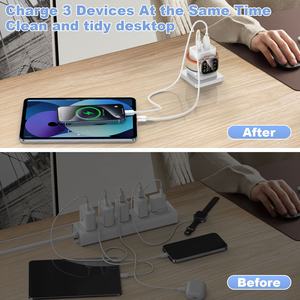 PD20W QC18W Reino Unido enchufe USBA tipo C cargador y adaptador de carga rápida <span class=keywords><strong>para</strong></span> inalámbrico Compatible con cargador de la serie <span class=keywords><strong>Apple</strong></span> <span class=keywords><strong>Watch</strong></span> - Product Image 3