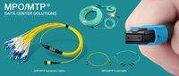 Câble fibre optique 8/12/24 Core SM/MM MPO/MTP avec cordon de raccordement OM3/OM4 pour centre de données Internet Équipement de communication réseau 5G
