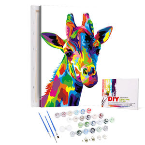 Principianti che dipingono con i numeri africa giraffe dipingi con i numeri animali baby room bird painting by numbers painting on canvas - Product Image 3