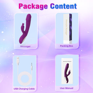 Großhandel Erwachsene Frau Lesben Teleskop Heizung Sexy Spielzeug Silikon Massage G-Punkt Dildo Zunge G-Punkt Kaninchen <span class=keywords><strong>Vibrator</strong></span> für Frauen - Product Image 6