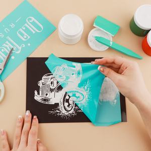 Plantillas de Malla Lavables y Reutilizables WBG para Transferir Pintura de Tiza, Plantillas para <span class=keywords><strong>Pintar</strong></span> sobre Madera, Decoración del Hogar, Pizarra, Cerámica - Product Image 3