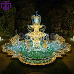 Custom Large Iron Frame Led <b>Christmas</b> FountainLights Ip65 Rated With Easy Installation For <b>Outdoor</b> Holiday And Event <b>Decorations</b> - Product Image 3