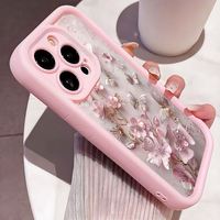 Étui de téléphone portable en silicone TPU imperméable et antichoc à imprimé papillon de luxe pour 7/8/Xr/Xs 11/12/13/14/15/16/17 Pro