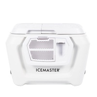 IceMaster 54L activité de plein air polyvalent glacière à roulettes glacière poignée ergonomique coffre à glace avec poignée rétractable