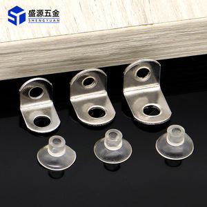 Shengyuan Shelf Supports Stainless Steel L7 Brackets With Glass Suction Cups For Furniture Cabinets Wardrobe Shelves - Product Image 1