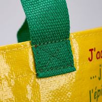 Bolsa de Polipropileno Resistente, Impermeable, con Asa, Plegable, Reutilizable, Tejida en PP, para Venta al Por Mayor